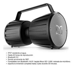 Parlante Monster Adventurer Force Sumergible Ipx7 Portátil Bluetooth