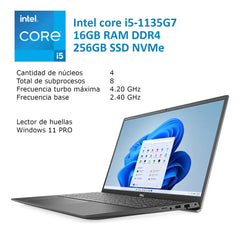 Dell Vostro 5502 i5-1135G7 16GB RAM 256GB SSD (Reacondicionado)