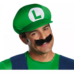 Combo Mario Bross O Luigi / Adulto O Niño / Gorra + Mostacho Halloween Accesorio Disfraz