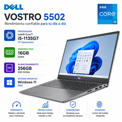 Dell Vostro 5502 i5-1135G7 16GB RAM 256GB SSD (Reacondicionado)